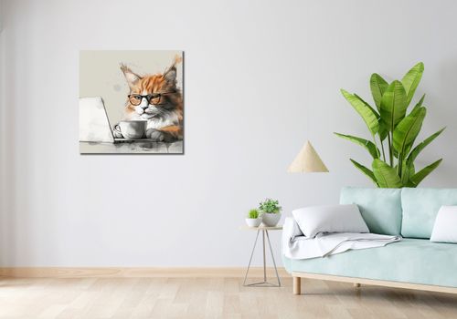 Obraz 70x70cm Nie przed Kawusią na Arena.pl