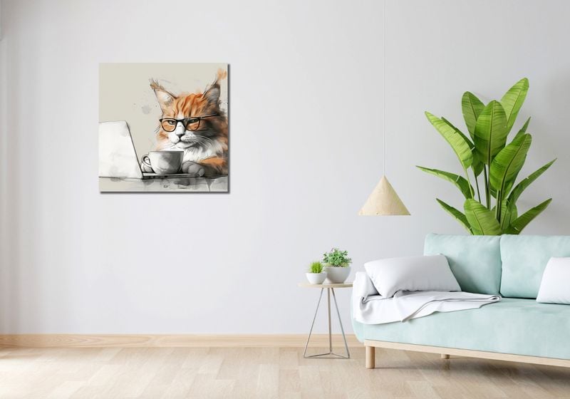 Obraz 70x70cm Nie przed Kawusią zdjęcie 2
