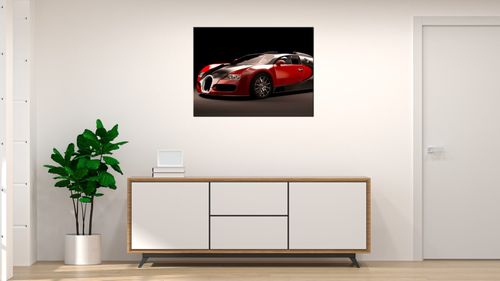 Obraz Drukowany 40X30 Czerwone Bugatti Veyron na Arena.pl