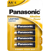 AA Baterie Alkaliczne PANASONIC LR6 Paluszki Grube 4 x Bateria R6 Blister