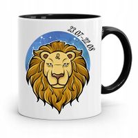 Znaki Zodiaku Zodiakara Kubek Czarny Lew Z Nadrukiem Ze Zdjęciem