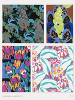 Plakat 75x100cm Kwiaty Art Deco v.18, Bénédictus Vintage do Salonu