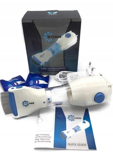 GRZEBIEŃ NA WSZY GNIDY USUWA PCHŁY ELEKTRYCZNY FILTR ODKURZACZ TERMINATOR na Arena.pl