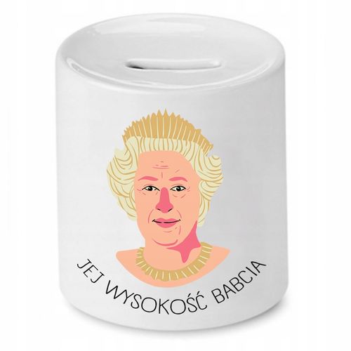 Skarbonka Dla Babci Jej Wysokość Babcia Z Nadrukiem Ze Zdjęciem na Arena.pl