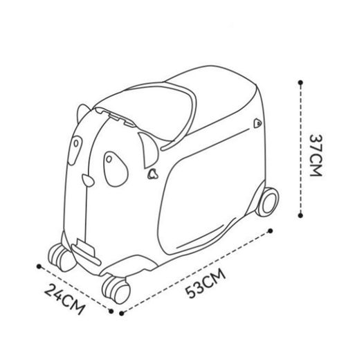 19858 Dziecięca walizka z siedziskiem na kółkach różowa jeździk do samolotu na Arena.pl