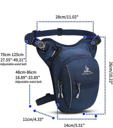 Wielofunkcyjna Torba Sportowa Saszetka na Nogę Granatowa Bieganie Rower na Arena.pl