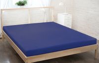 Prześcieradło frotte z gumką 120x200 chabrowy GRUBE