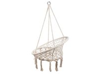 BIAŁY HAMAK FOTEL WISZĄCY HUŚTAWKA BOCIANIE GNIAZDO HUŚTAWKA BOHO