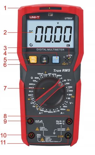 Miernik multimetr PRĄDU NAPIĘCIA AC/DC 20A UT89X na Arena.pl
