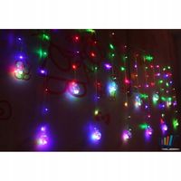 LAMPKI CHOINKOWE SOPLE KULE 8CM 12 SOPLI Z KULKAMI