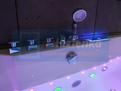 PROSTOKĄTNA WANNA Z HYDROMASAŻEM 180x80 SZYBA NEW! GRZAŁKA na Arena.pl