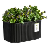 Doniczka osłonka ceramiczna Czarna 25,5 cm H13,5 cm Mat Nowoczesna Stylowa