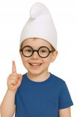 CZAPKA SMERFETKA SMERF BIAŁA SMERFA Porządna WAŻNIAKA OKULARY STRÓJ