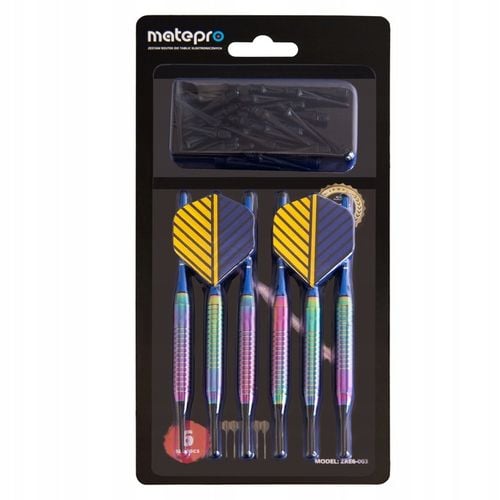 Matepro DUŻY ELEGANCKI ZESTAW RZUTKI LOTKI DART SOFT TIPS ALUMINIUM na Arena.pl