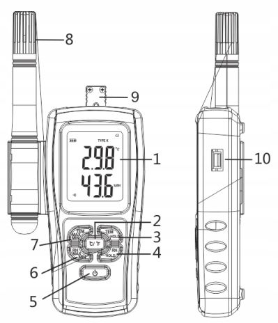 TERMO-HIGROMETR WILGOTNOŚCIOMIERZ MIERNIK WILGOTNOŚCI TEMPERATURY POWIETRZA zdjęcie 10
