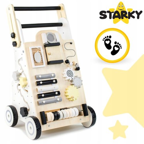 PREZENT NA ROCZEK JEŹDZIK PCHACZ DREWNIANY CHODZIK TABLICA MANIPULACYJNA na Arena.pl