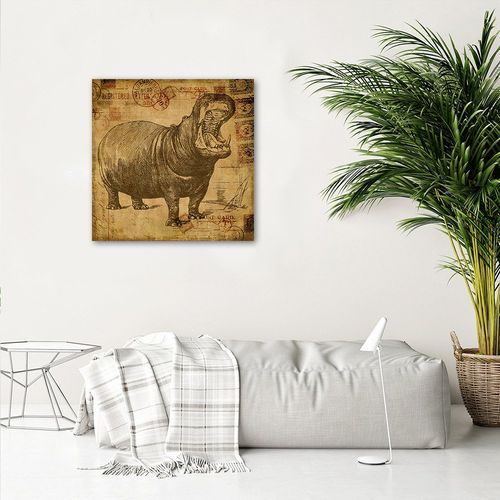 Deco Panel, Afrykański hipopotam 80x80 na Arena.pl