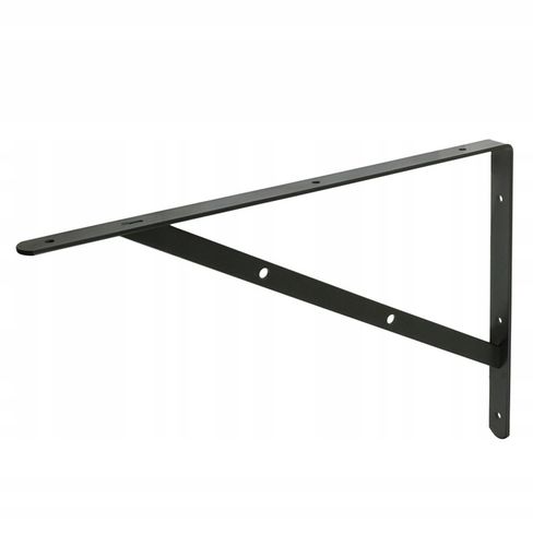 Mocny, czarny wspornik półki 50 cm, podpórka, kątownik do półki na Arena.pl