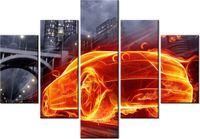 70 100CM OBRAZ 5 ELEM MKNĄCE AUTO DRUK PŁÓTNO