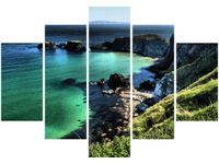 105CM 150CM OBRAZ 5 ELEM CARRICK-A-REDE WIDOK LINIĘ BRZEGOWĄ DRUK