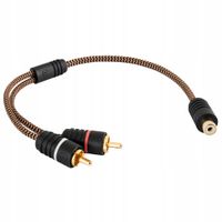 2X ADAPTER ROZDZIELACZ DO KABLA SUBWOOFEROWEGO RCA F - 2x RCA M PROSON ARCT