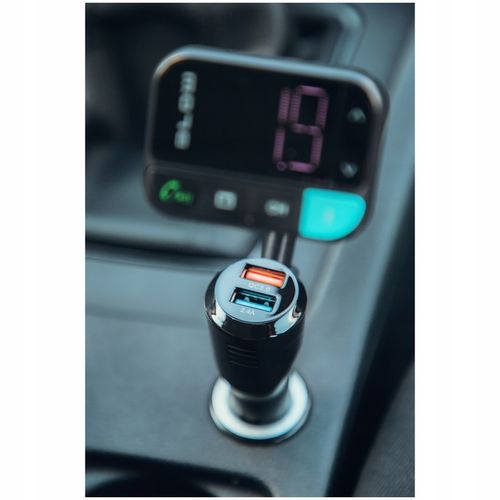 TRANSMITER FM BLUETOOTH 5.0 ZESTAW GŁOŚNOMÓWIĄCY SD QC 3xUSB SIRI/GOOGLE na Arena.pl