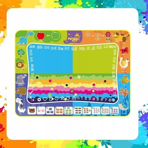 MATA WODNA DO MALOWANIA RYSOWANIA 120x90 PIECZĄTKI FORMY PISAKI ZESTAW XXL na Arena.pl