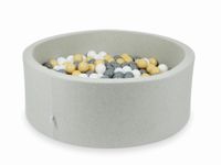 Suchy basen jasnoszary 110x40 z piłeczkami 500 sztuk (beżowe, szare, białe)