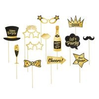 Rekwizyty akcesoria do zdjęć Nowy Rok Sylwester, 13 szt.