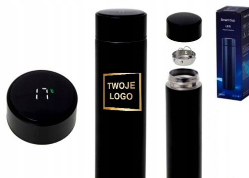 TERMOS TERMICZNY Kubek czarny grawer prezent Z LOGIEM KUBEK Z LOGO na Arena.pl