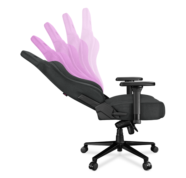 Fotel komputerowy biurowy YUMISU 2053 Magnetic Tkanina Gray Black zdjęcie 7