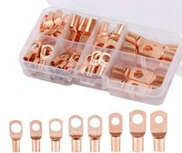 ZESTAW KONEKTORÓW OCZKOWYCH KONEKTOR OCZKOWY NIEIZOLOWANY M6 M8 MIEDŹIANYCH