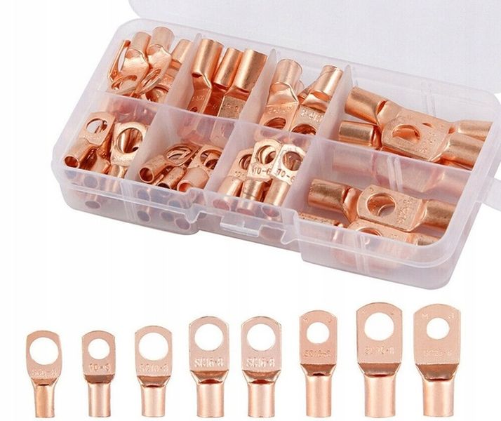 ZESTAW KONEKTORÓW OCZKOWYCH KONEKTOR OCZKOWY NIEIZOLOWANY M6 M8 MIEDŹIANYCH zdjęcie 1