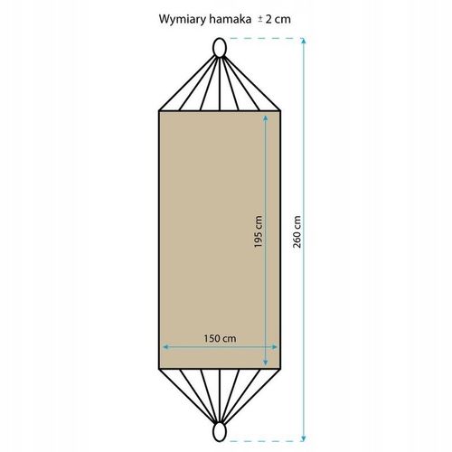 HAMAK 2-osobowy POKROWIEC 200x150cm Royokamp na Arena.pl