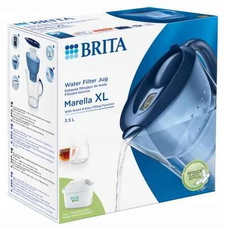 Dzbanek filtrujący Brita Marella XL 3,5 l niebieski + 4 filtry na Arena.pl