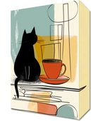 Obraz 20x30cm Kot i Kawa