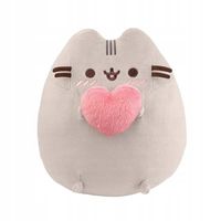 MASKOTKA PUSHEEN DLA DZIECKA Z SERCEM W ŁAPKACH 24cm PLUSZOWA PRZYTULANKA