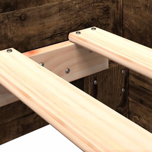 Łóżko bez materaca, przydymiony dąb, 90x200 cm na Arena.pl