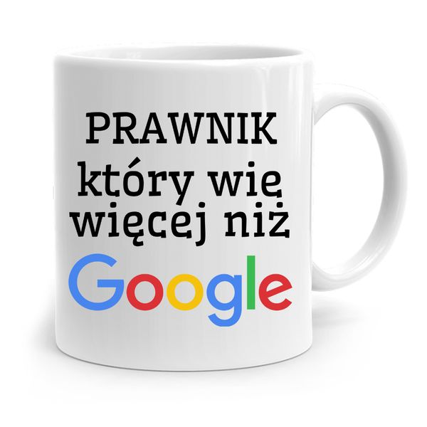 Kubek Dla Prawnika Mecenasa Który Wie Więcej Z Nadrukiem Ze Zdjęciem zdjęcie 1