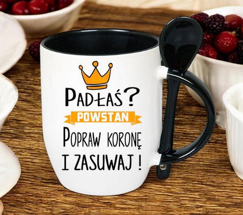 KUBEK Z ŁYŻECZKĄ PREZENT DZIEŃ KOBIET DLA KOLEŻANKI DZIEWCZYNY MAMY WZORY na Arena.pl