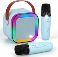 Mini Zestaw Do Karaoke 2szt Mikrofony + Głośnik Bezprzewodowy z Bluetooth