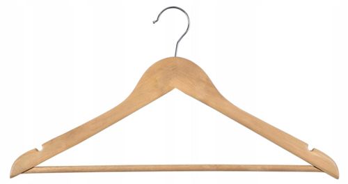 Wieszak do szafy RONDO komplet 30 szt jasny brąz drewno na Arena.pl