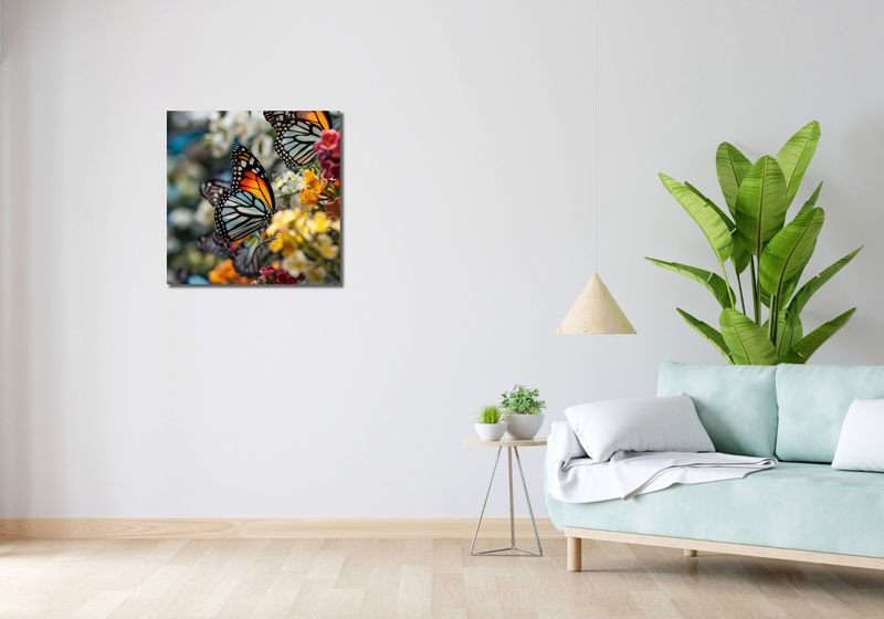 Obraz 60x60cm Motyle Na Łące zdjęcie 2