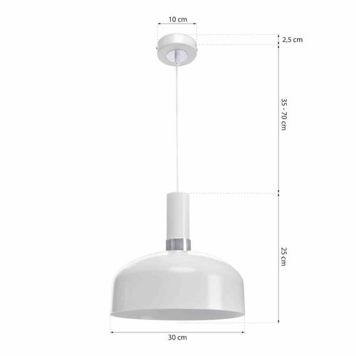 LAMPA WISZĄCA MALMO WHITE/CHROME 1XE27 na Arena.pl