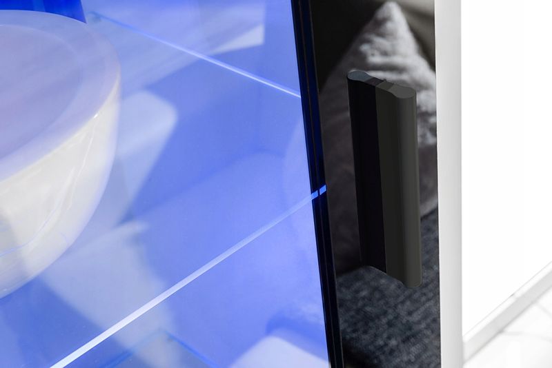 Pan Igiełka Meblościanka LED RGB Czarny Biały Dąb Wotan Zestaw Mebli zdjęcie 14