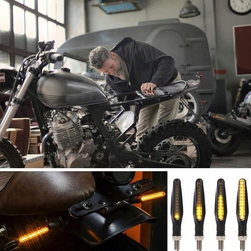 4x PŁYWAJĄCE DYNAMICZNE KIERUNKOWSKAZY MOTOCYKL QUAD SKUTER MOTOR CROSS na Arena.pl