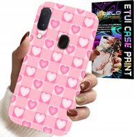 ETUI DO SAMSUNG GALAXY A40 - SERCA KRATKA RÓŻOWA OBUDOWA CASE + SZKŁO