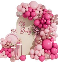 GIRLANDA łuk balonowy RÓŻOWA ROSE GOLD ELEGANCKA urodzinowa ZESTAW ŚCIANKA