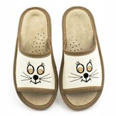 KAPCIE DZIECIĘCE KOT KLAPKI PANTOFLE SKÓRA JAKOŚĆ!  r.34