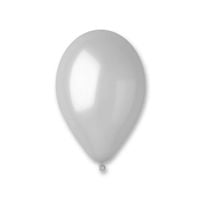 balony metalizowane srebrne 8"/100szt.urodziny
